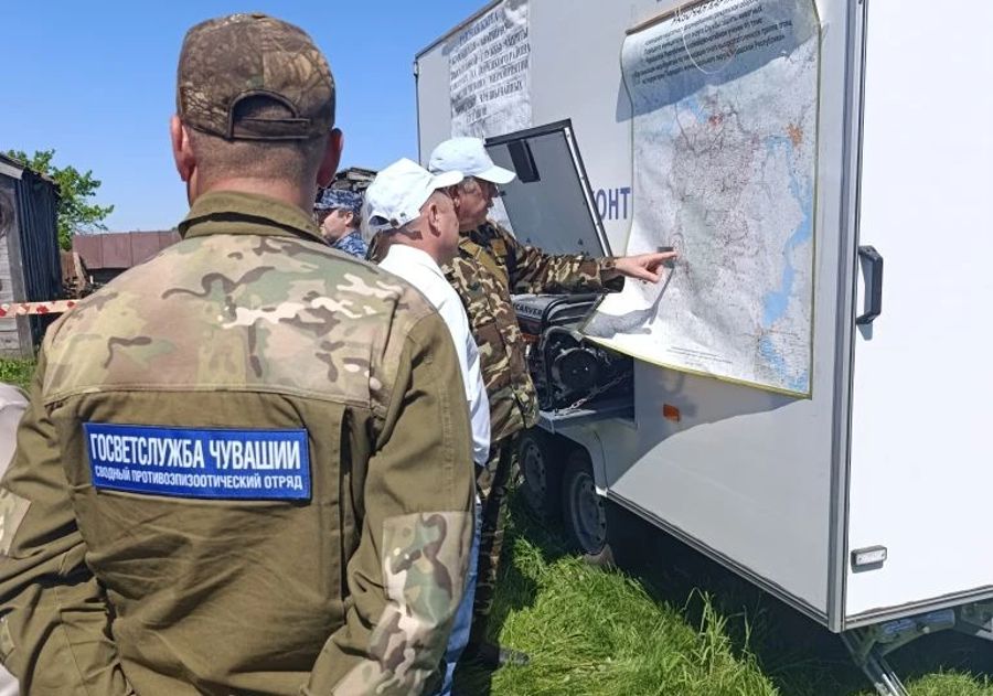 Командно-штабные учения по ликвидации очага высокопатогенного гриппа птиц в Порецком муниципальном округе