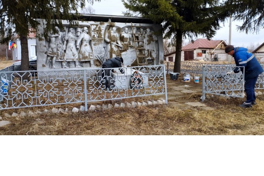В Хорнойском ТО начат ремонт памятников павшим воинам в Великой Отечественной войне