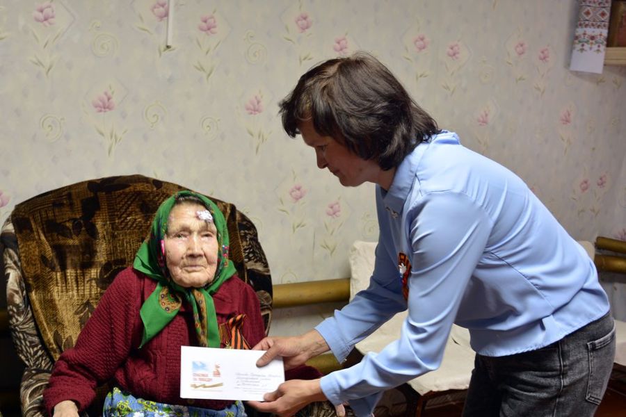 102-ухлетняя труженица тыла Перасковья Иванова получила поздравление Главы Чувашии Олега Николаева с Днем Победы