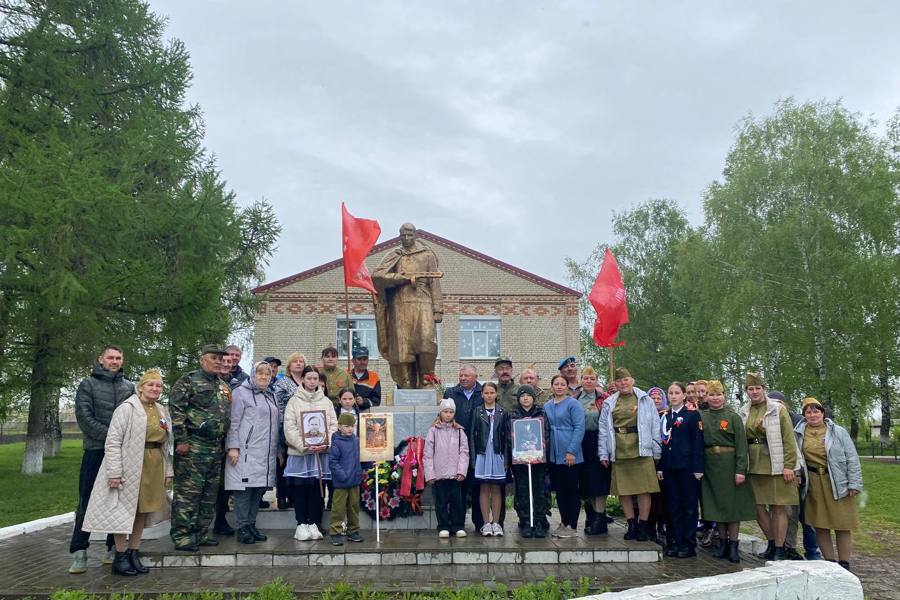 Торжественный митинг, посвящённый 80-й годовщине Победы в Большетаябинском теротделе