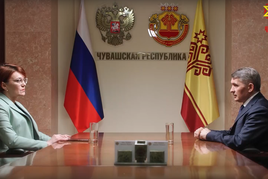 Олег Николаев рассказал Национальному телевидению Чувашии интервью об итогах марта