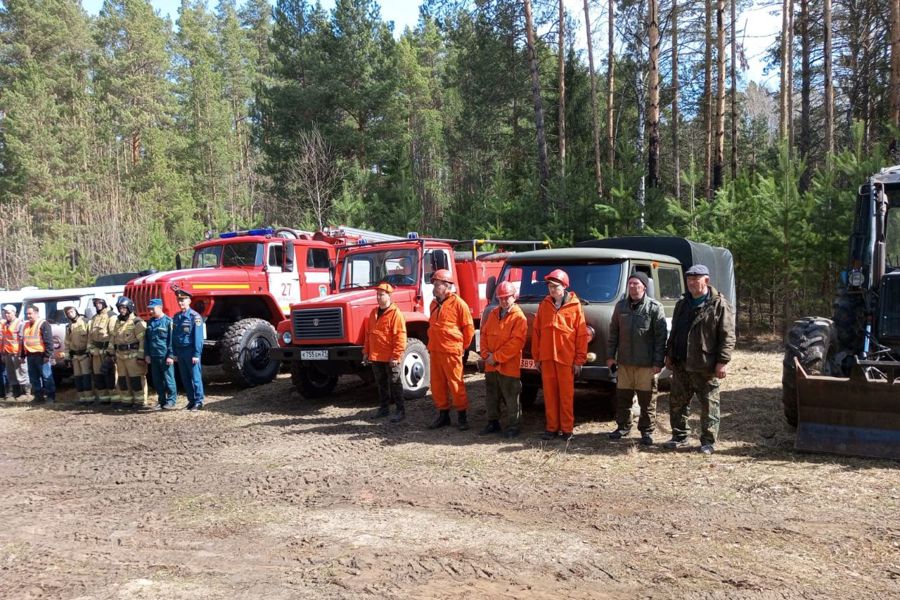 Прошли тактико-специального учения по ликвидации условного лесного пожара