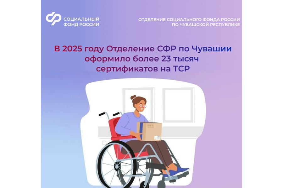В 2025 году Отделение СФР по Чувашии выдало жителям республики более 23 тысяч электронных сертификатов на технические средства реабилитации