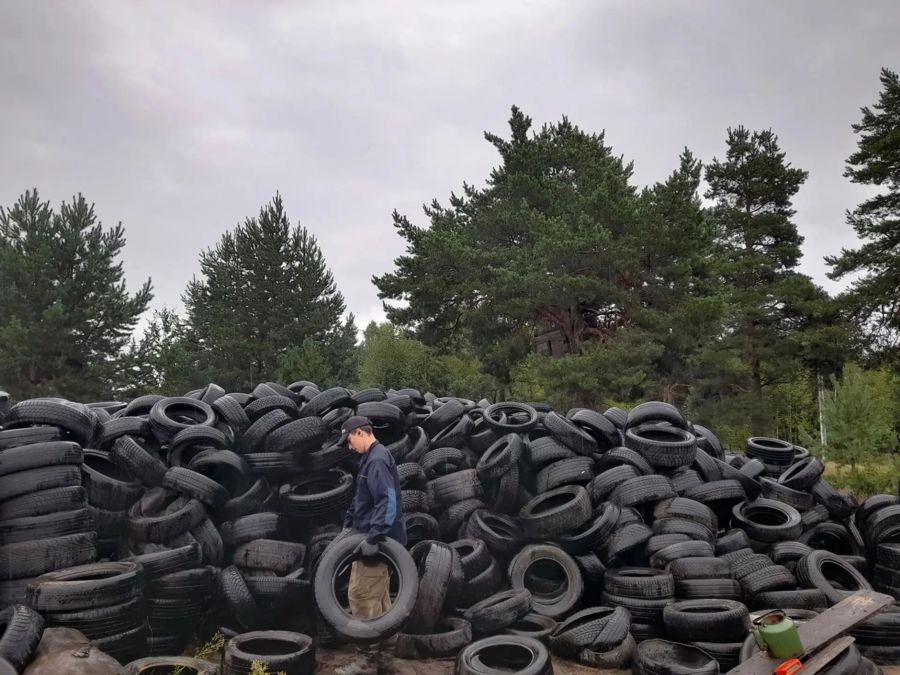 В Заволжье продолжается масштабный сбор отработанных покрышек