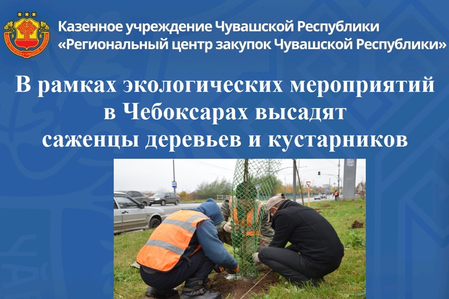 В рамках экологических мероприятий в Чебоксарах высадят саженцы деревьев и кустарников