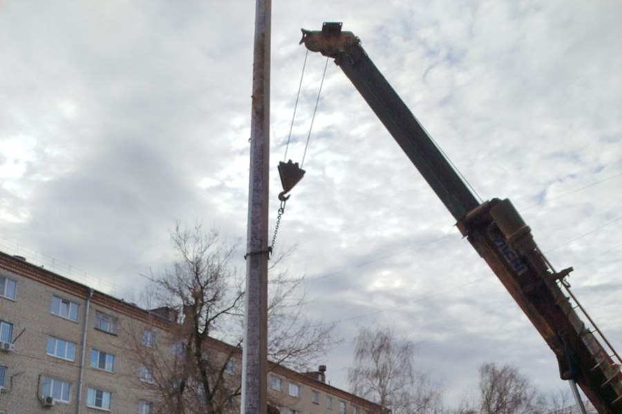 МБУ «Управление жилфондом» г. Чебоксары проводит строительство сетей наружного освещения