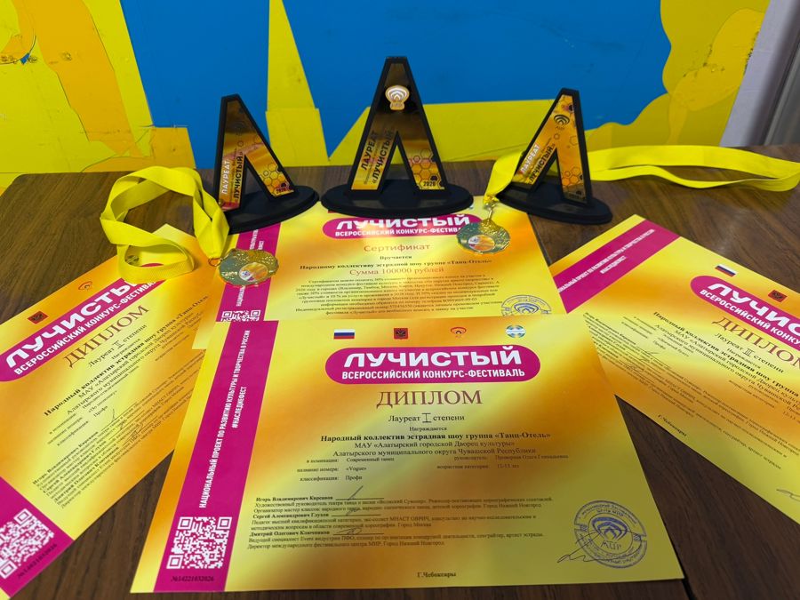 Администрация Алатырского муниципального округа поздравляет народный коллектив эстрадную шоу-группу «Танц-Отель»