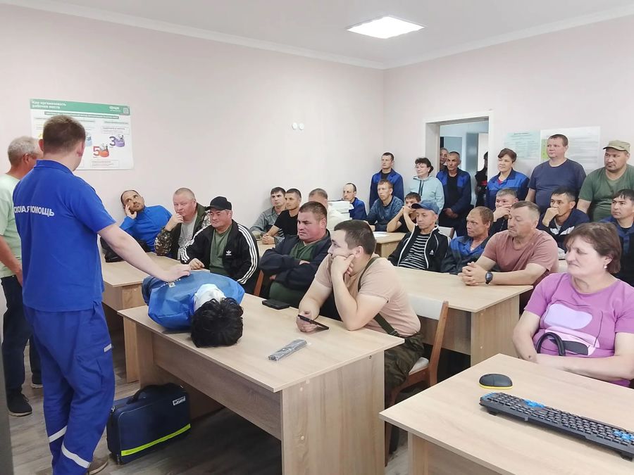 Работники ООО «Аквапром» прошли практическое занятие в рамках обучения по оказанию первой доврачебной помощи пострадавшим на производстве