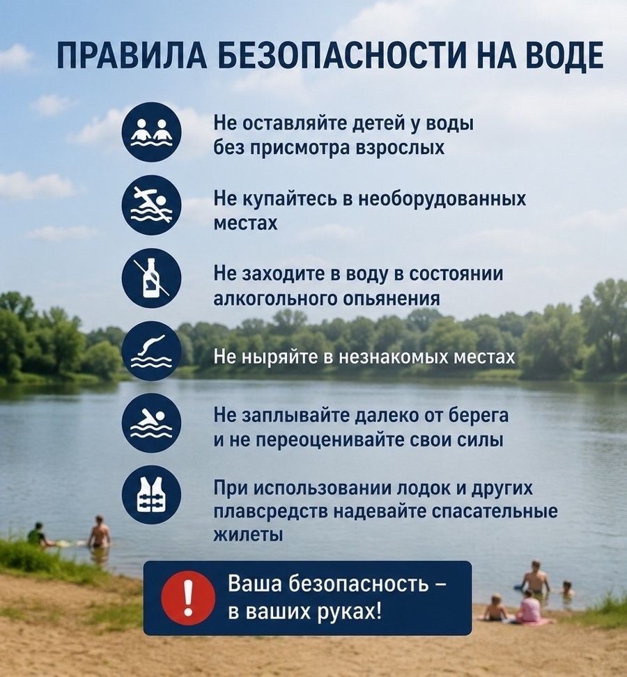 Соблюдайте правила безопасности на воде!