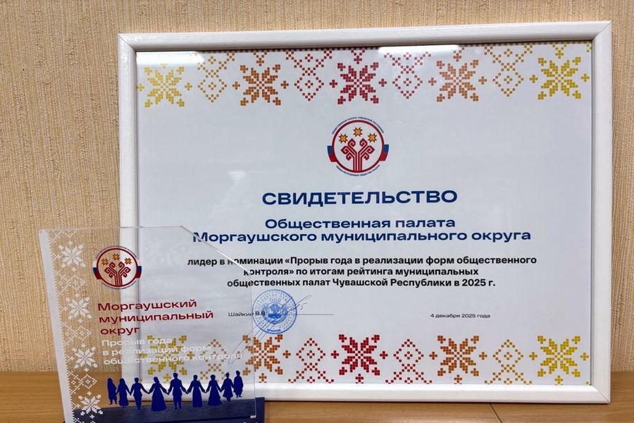 Подведены итоги рейтинга деятельности муниципальных общественных палат: в числе награжденных есть и моргаушцы.