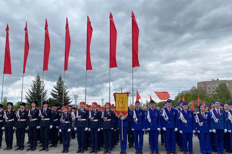 Прошел торжественный митинг на Площади Победы, посвященный 80-й годовщине Победы в Великой Отечественной войне!