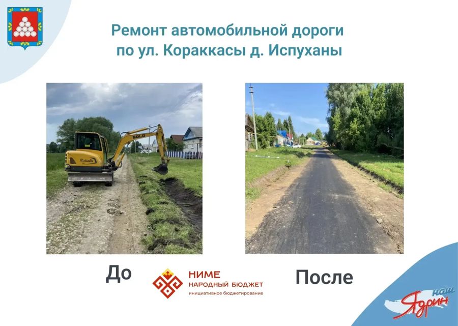 В рамках программы «НИМЕ-Народный бюджет» завершен ремонт автомобильной дороги по ул. Кораккасы в деревне Испуханы.