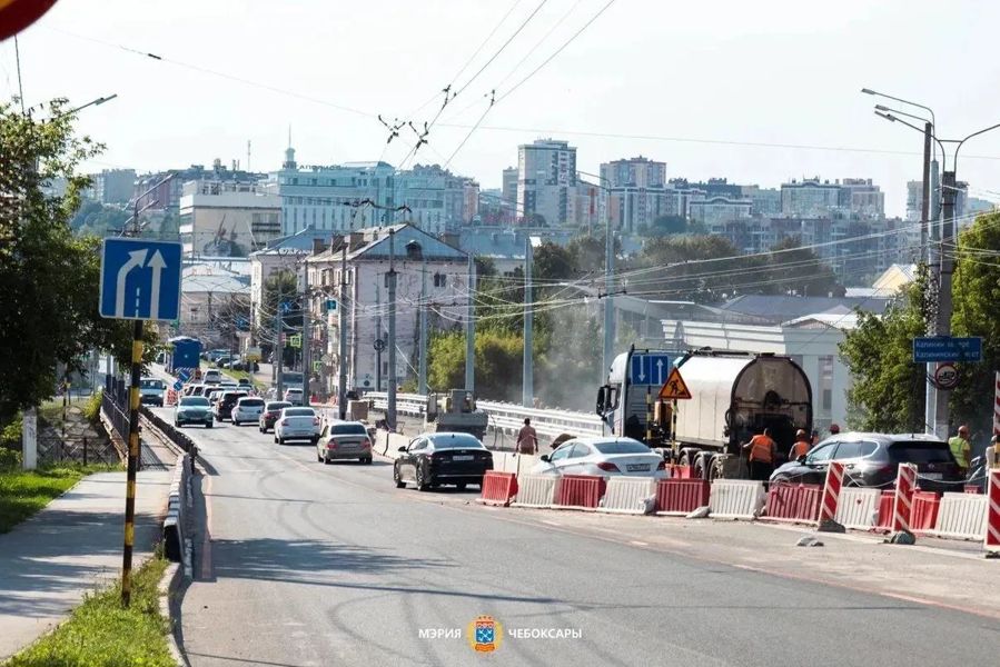 На Калининском мосту в Чебоксарах изменится схема движения