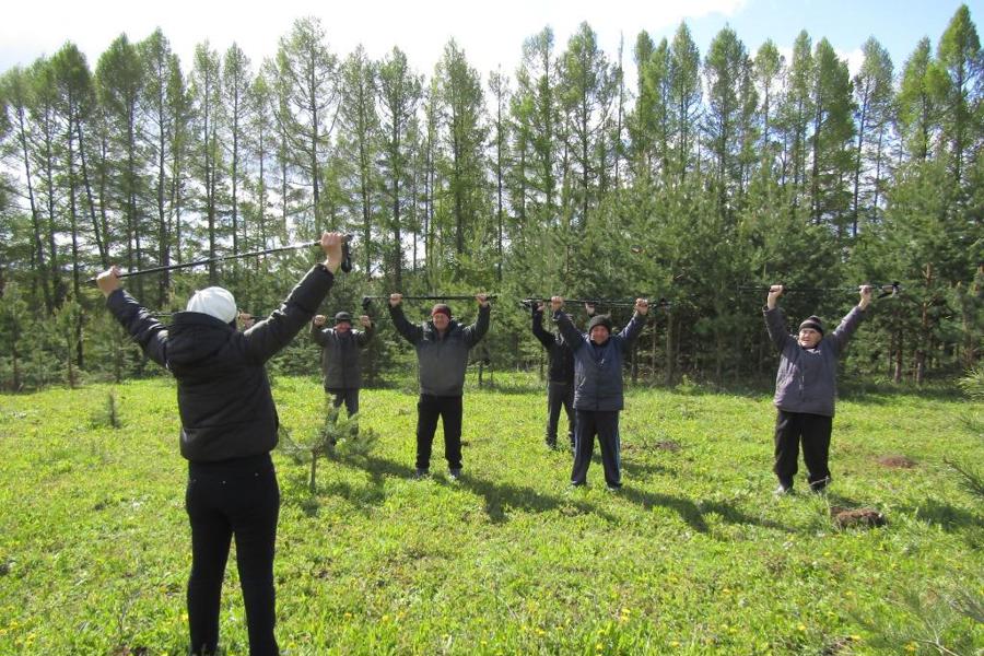 Занятия клуба «ЗОЖ» на свежем воздухе