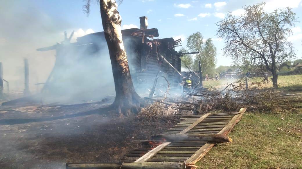 Пожар в поселке Буинск