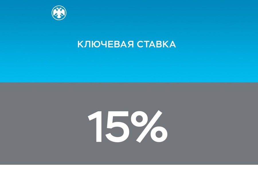 Банк России принял решение повысить ключевую ставку  до 15,00% годовых