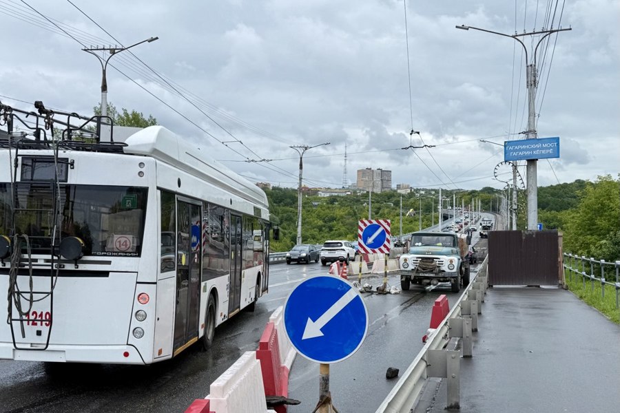 Важно: Временное ограничение движения на Гагаринском мосту в Чебоксарах 17 июля вечером