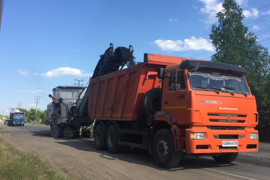 В городе Канаш продолжаются работы по восстановлению автомобильных дорог, задействованных на строительстве М12