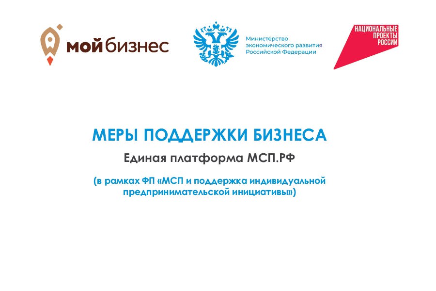Меры поддержки бизнеса в рамках национального проекта «Эффективная и конкурентная экономика»