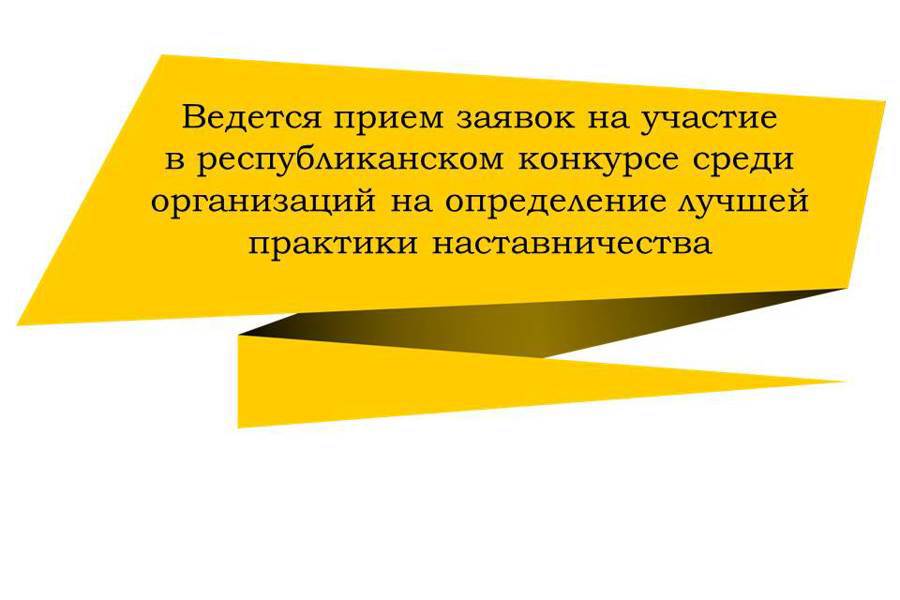 Продолжается прием заявок на участие в республиканском конкурсе среди организаций на определение лучшей практики наставничества