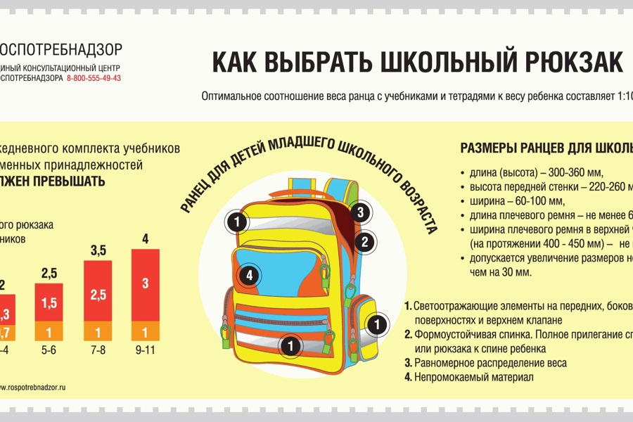 О рекомендациях, как выбрать школьный рюкзак