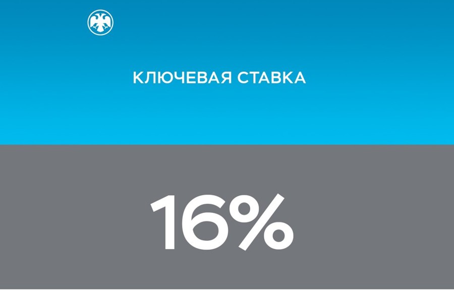 Банк России принял решение повысить ключевую ставку на 100 б.п., до 16,00% годовых