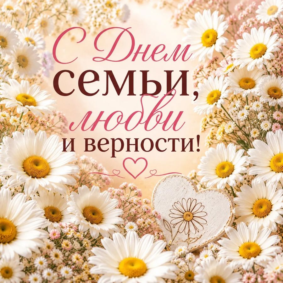 Поздравление временно исполняющего полномочия главы Цивильского муниципального округа Юрия Константинова и Председателя Собрания депутатов округа Татьяны Барановой с Днем семьи, любви и верности