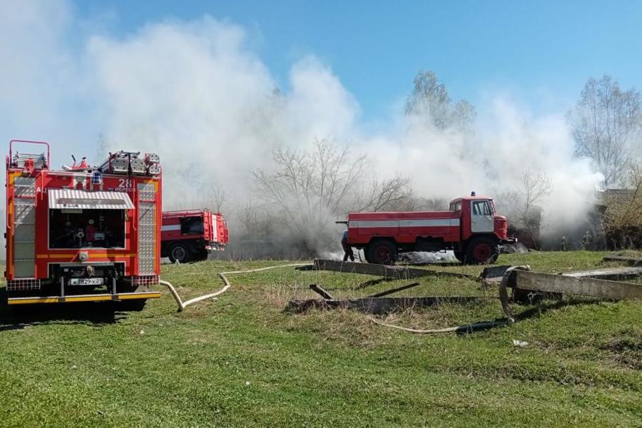 Ликвидирован пожар в с. Хормалы Ибресинского муниципального округа