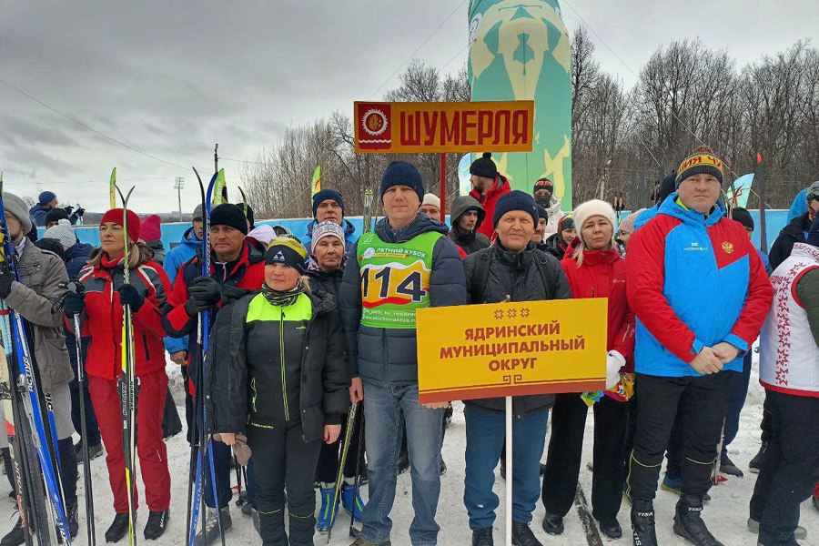 Соревнования по лыжным гонкам.