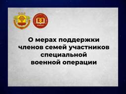 Поддержка детей военнослужащих, проходящих службу на СВО