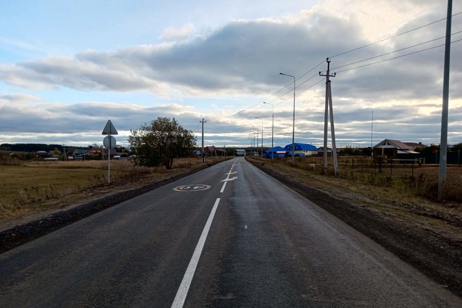 В Моргаушском округе отремонтировали участок дороги Моргауши-Тораево- «Сура»