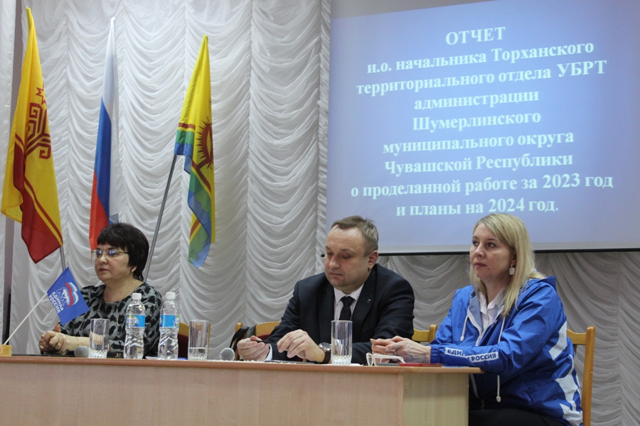 8 февраля перед торханцами о деятельности за 2023 год отчиталась начальник Торханского территориального Алина Сергеева