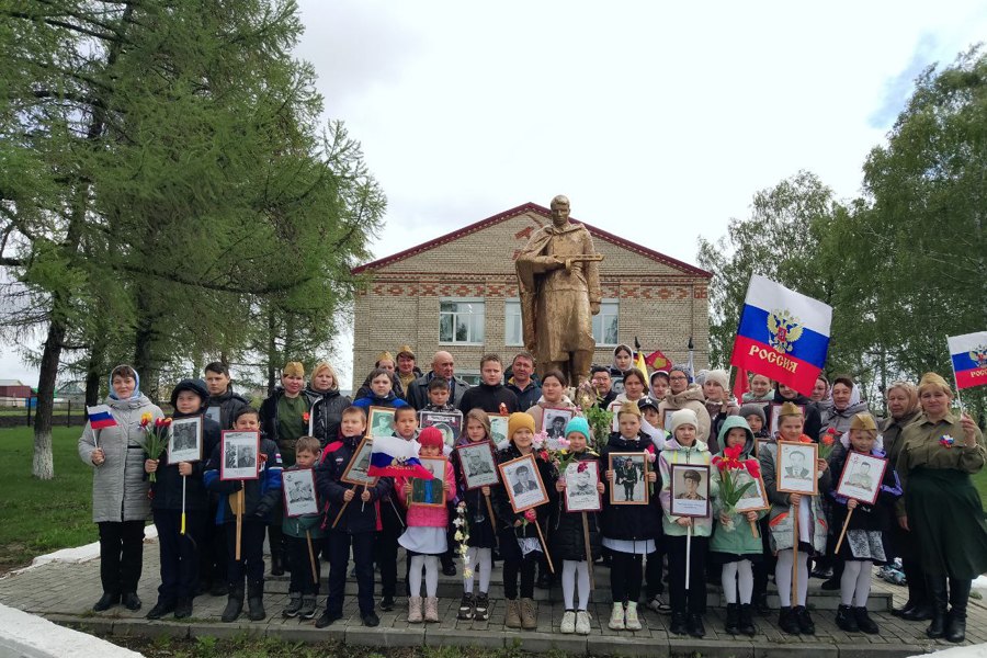 В Большетаябинском территориальном отделе прошёл митинг в честь Великой Победы