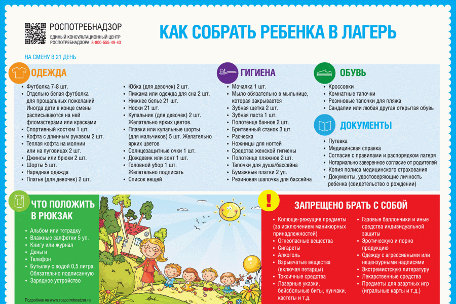 Как собрать ребенка в лагерь?