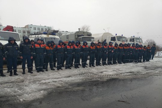 В Алатырь прибыла аэромобильная группировка Главного управления МЧС России по Чувашии