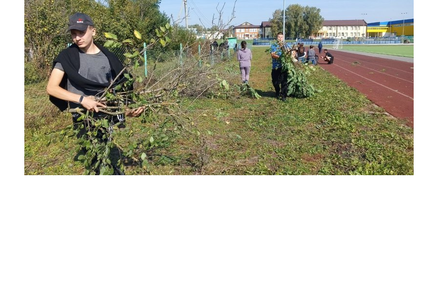 В Яльчикской средней школе прошел экологический субботник