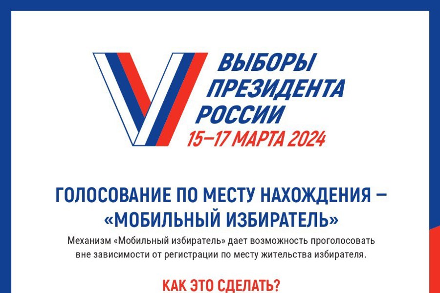 На выборах Президента Российской Федерации будет работать сервис «Мобильный избиратель»