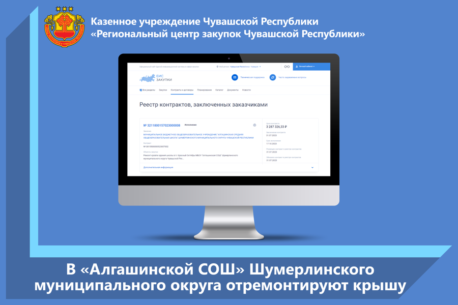 В «Алгашинской СОШ» Шумерлинского муниципального округа отремонтируют крышу