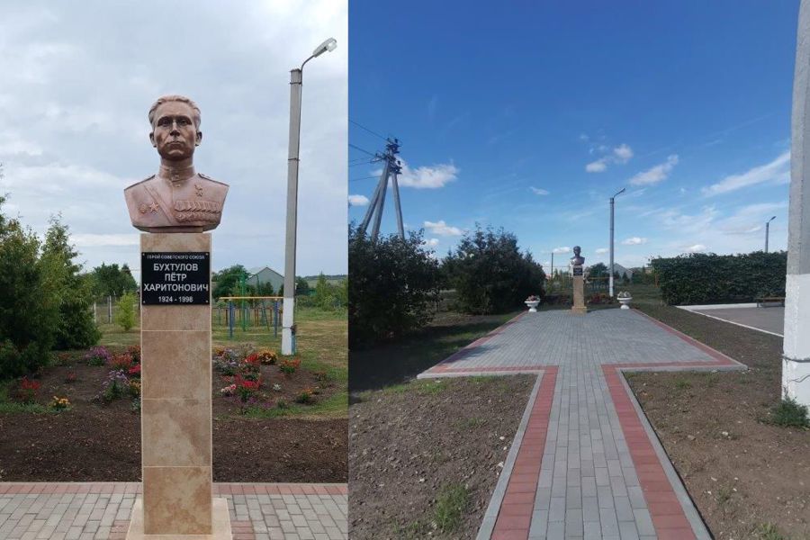Инициативный проект: Сквер памяти обустроили в Янтиковской школе