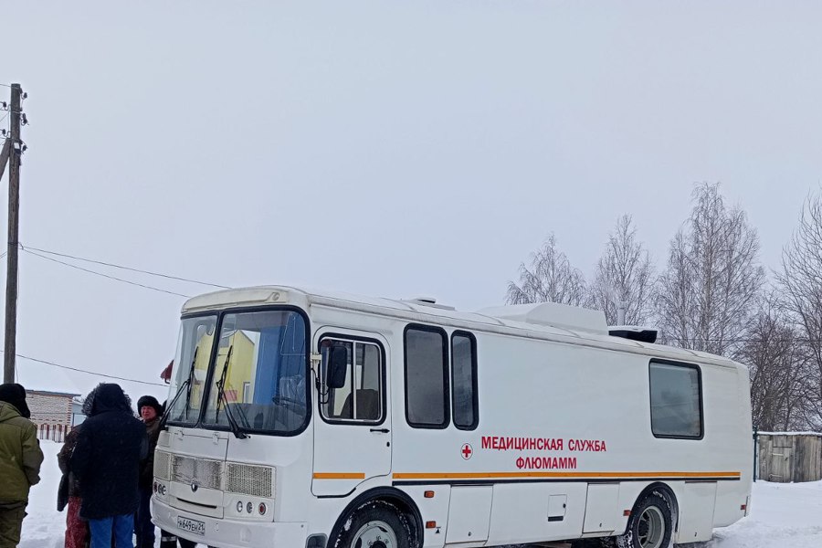 Передвижной флюорограф и маммограф в селе Янгличи: профилактика заболеваний легких и груди