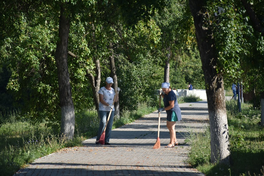 В г. Козловка прошел очередной субботник