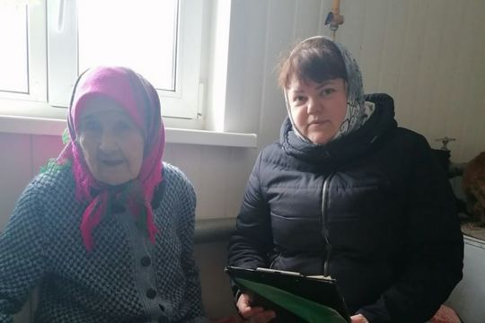 Посещение семей мобилизованных и получателей социальных услуг в Моргаушском округе продолжается