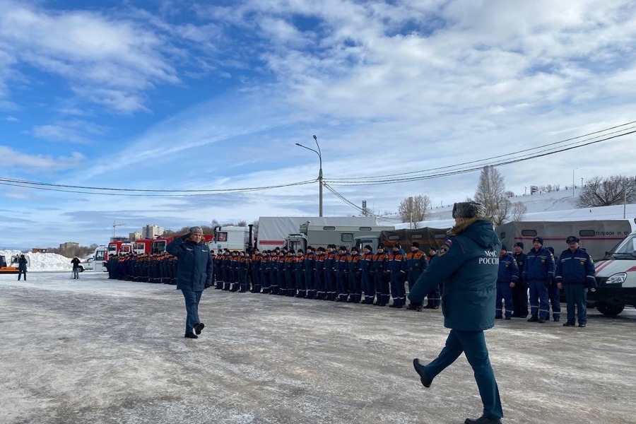 Смотр сил и средств ТП РСЧС Чувашской Республики