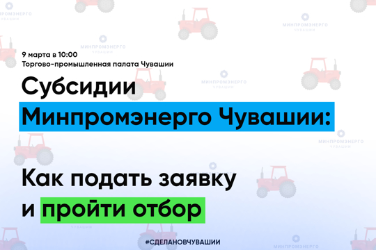 Субсидия Минпромэнерго Чувашии: как подать заявку и пройти отбор