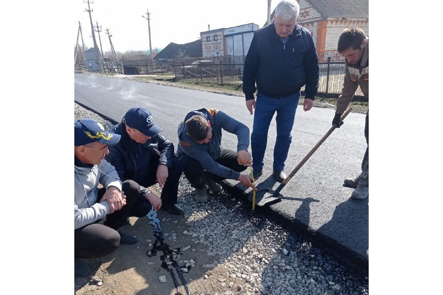 Глава округа проинспектировал ход ремонта  участка автомобильной дороги по улице Кооперативная с. Шыгырдан.