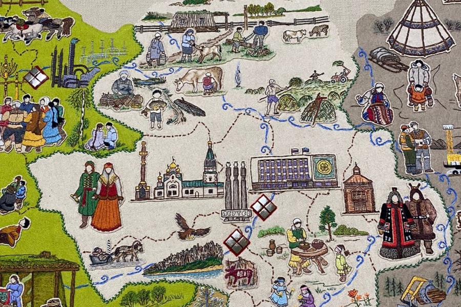 Вышитую карту Якутии представят на фестивале в Чебоксарах