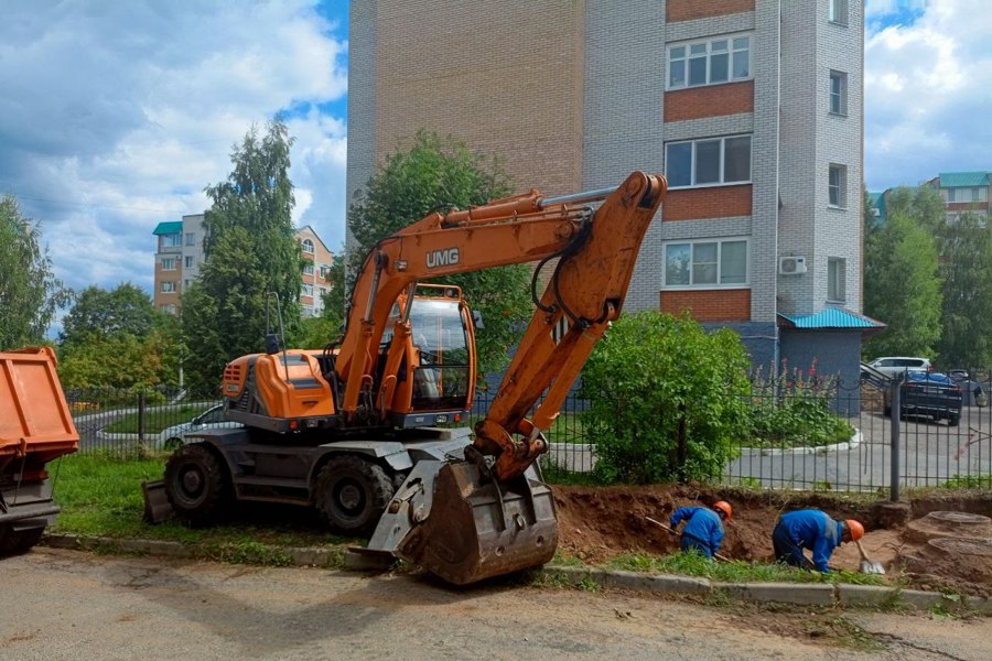 В Чебоксарах продолжается перекладка тепловых сетей в микрорайоне Волжский-1