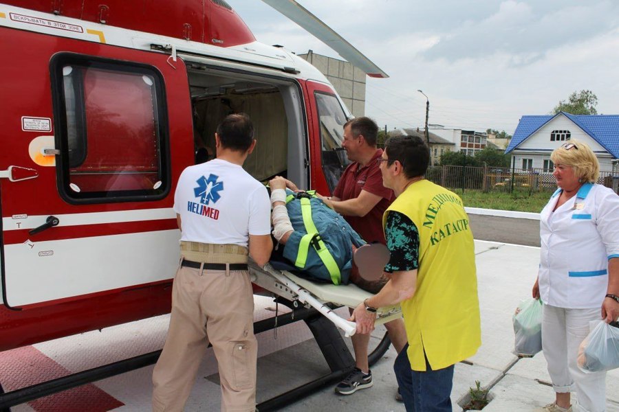Жителя Красночетайского района экстренно отправили на вертолете в столицу Чувашии