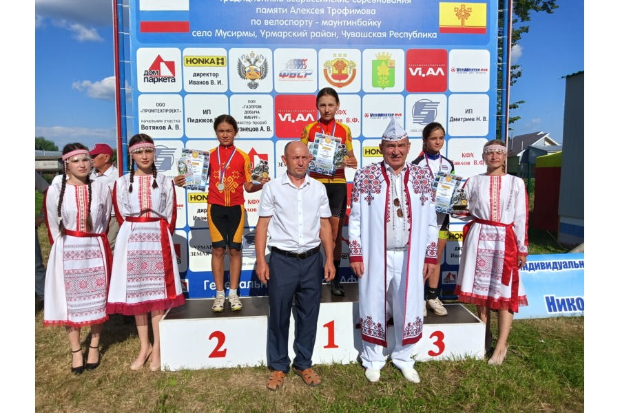 Награждение победителей и призеров по велосипедному спорту-маунтинбайку