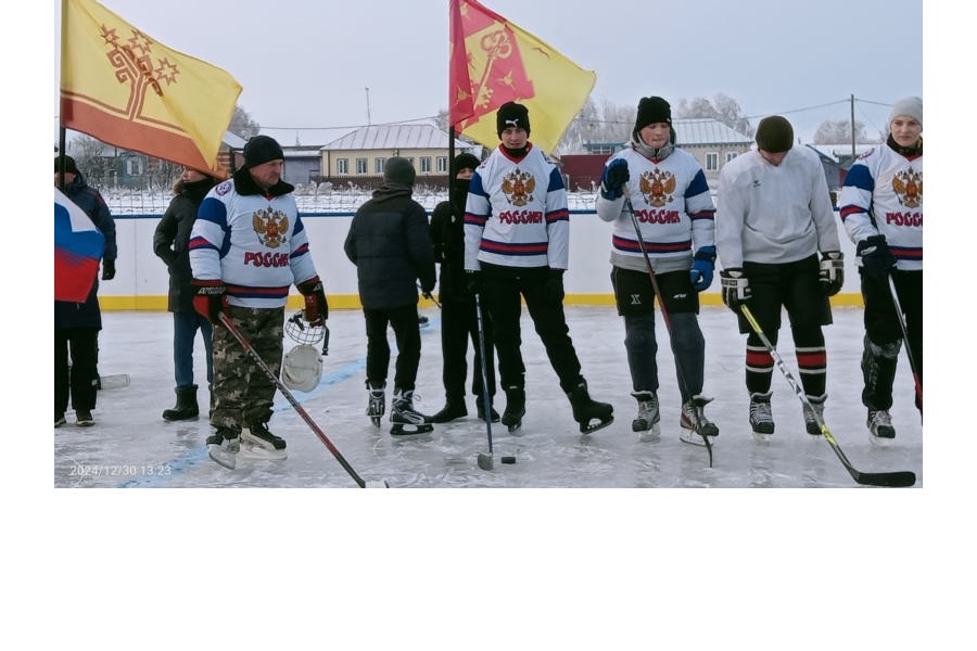 Открытие хоккейной площадки в с. Сабанчино
